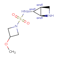 Chemical structure of rac-N-[(1R,4S,5R)-2-azabicyclo[2.1.0]pentan-5-yl]-3-methoxyazetidine-1-sulfonamide - CSMB14825763778