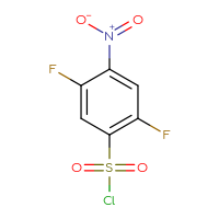 Chemical structure of 2,5-difluoro-4-nitrobenzene-1-sulfonyl chloride - CSSB00021330860