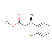 Chemical structure of methyl (3R)-3-(2-fluorophenyl)butanoate - CSSB14965984693