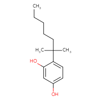 Chemical structure of 4-(2-methylheptan-2-yl)benzene-1,3-diol - CSSB00033426551