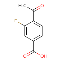 Chemical structure of 4-acetyl-3-fluorobenzoic acid - CSSB00010769643