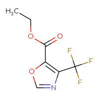 Chemical structure of ethyl 4-(trifluoromethyl)-1,3-oxazole-5-carboxylate - CSSB00012360087