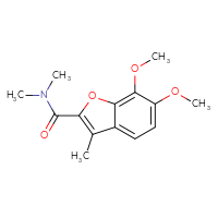 Chemical structure of 6,7-dimethoxy-N,N,3-trimethyl-1-benzofuran-2-carboxamide - CSSB11809239405