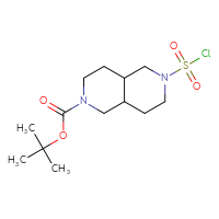 Chemical structure of tert-butyl 6-(chlorosulfonyl)-decahydro-2,6-naphthyridine-2-carboxylate - CSSB14959847902