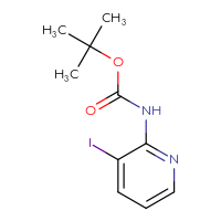 Chemical structure of tert-butyl N-(3-iodopyridin-2-yl)carbamate - CSSB00000049721
