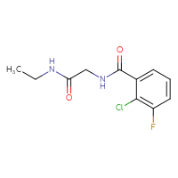 Chemical structure of 2-[(2-chloro-3-fluorophenyl)formamido]-N-ethylacetamide - CSSB01998642372