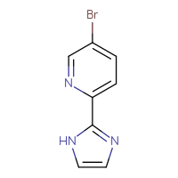 Chemical structure of 5-bromo-2-(1H-imidazol-2-yl)pyridine - CSSB00012237101