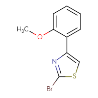 Chemical structure of 2-bromo-4-(2-methoxyphenyl)-1,3-thiazole - CSSB00012360280