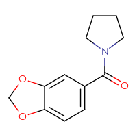 Chemical structure of 1-(2H-1,3-benzodioxole-5-carbonyl)pyrrolidine - CSSB00000251991