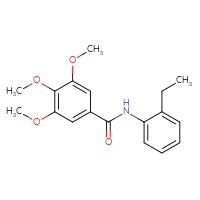 Chemical structure of N-(2-ethylphenyl)-3,4,5-trimethoxybenzamide - CSSB00028001583