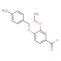 Chemical structure of 3-ethoxy-4-[(4-methylphenyl)methoxy]benzoyl chloride - CSSB00020597084
