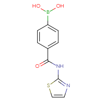 Chemical structure of {4-[(1,3-thiazol-2-yl)carbamoyl]phenyl}boronic acid - CSSB00015192196