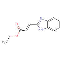 Chemical structure of ethyl 3-(1H-1,3-benzodiazol-2-yl)prop-2-enoate - CSSB00054990714