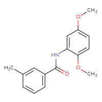 Chemical structure of N-(2,5-dimethoxyphenyl)-3-methylbenzamide - CSSB00028013494