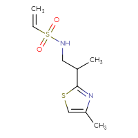 Chemical structure of N-[2-(4-methyl-1,3-thiazol-2-yl)propyl]ethene-1-sulfonamide - CSSB21332102963