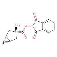 Chemical structure of 1,3-dioxo-2,3-dihydro-1H-isoindol-2-yl (1R,3r,5S)-3-methylbicyclo[3.1.0]hexane-3-carboxylate - CSSB06722229301