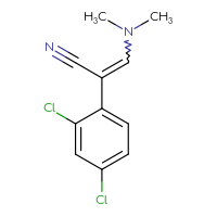 Chemical structure of 2-(2,4-dichlorophenyl)-3-(dimethylamino)prop-2-enenitrile - CSSB00049712649