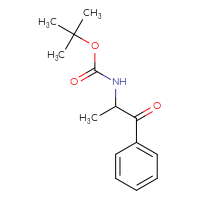 Chemical structure of tert-butyl N-(1-oxo-1-phenylpropan-2-yl)carbamate - CSSB00010239744