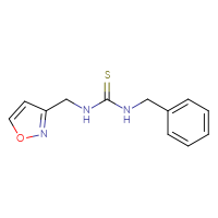 Chemical structure of 1-benzyl-3-[(1,2-oxazol-3-yl)methyl]thiourea - CSSB00113502402