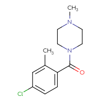 Chemical structure of 1-(4-chloro-2-methylbenzoyl)-4-methylpiperazine - CSSB00008570057