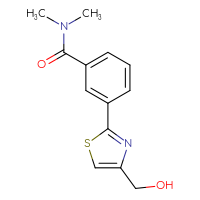 Chemical structure of 3-[4-(hydroxymethyl)-1,3-thiazol-2-yl]-N,N-dimethylbenzamide - CSSB02370398914