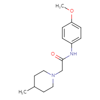 Chemical structure of N-(4-methoxyphenyl)-2-(4-methylpiperidin-1-yl)acetamide - CSSB00046195042