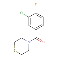 Chemical structure of 4-(3-chloro-4-fluorobenzoyl)thiomorpholine - CSSB00074763366