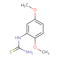Chemical structure of (2,5-dimethoxyphenyl)thiourea - CSSB00000750632