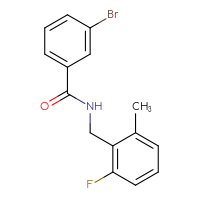 Chemical structure of 3-bromo-N-[(2-fluoro-6-methylphenyl)methyl]benzamide - CSSB02020975097