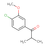 Chemical structure of 1-(4-chloro-3-methoxyphenyl)-2-methylpropan-1-one - CSSB00012631028
