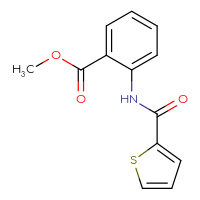 Chemical structure of methyl 2-(thiophene-2-amido)benzoate - CSSB00000579643