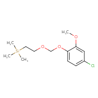Chemical structure of {2-[(4-chloro-2-methoxyphenoxy)methoxy]ethyl}trimethylsilane - CSSB21148416575