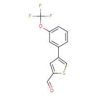 Chemical structure of 4-[3-(trifluoromethoxy)phenyl]thiophene-2-carbaldehyde - CSSB00161187912