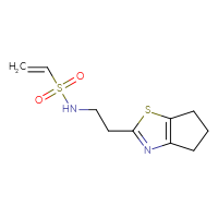 Chemical structure of N-(2-{4H,5H,6H-cyclopenta[d][1,3]thiazol-2-yl}ethyl)ethene-1-sulfonamide - CSSB21332040390