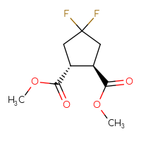 Chemical structure of 1,2-dimethyl (1R,2R)-4,4-difluorocyclopentane-1,2-dicarboxylate - CSSB00044049751