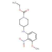 Chemical structure of ethyl 4-[(3-methoxy-2-nitrophenyl)amino]piperidine-1-carboxylate - CSSB00020652361