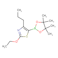 Chemical structure of 2-ethoxy-4-propyl-5-(4,4,5,5-tetramethyl-1,3,2-dioxaborolan-2-yl)-1,3-thiazole - CSSB00011160651