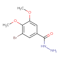 Chemical structure of 3-bromo-4,5-dimethoxybenzohydrazide - CSSB04700663537