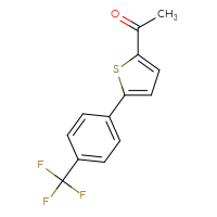 Chemical structure of 1-{5-[4-(trifluoromethyl)phenyl]thiophen-2-yl}ethan-1-one - CSSB00000424469