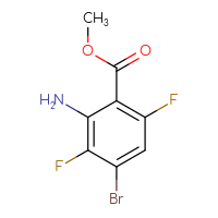Chemical structure of methyl 2-amino-4-bromo-3,6-difluorobenzoate - CSSB00014226969