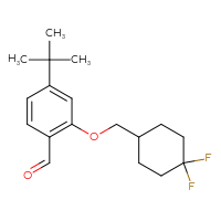 Chemical structure of 4-tert-butyl-2-[(4,4-difluorocyclohexyl)methoxy]benzaldehyde - CSSB21414447970