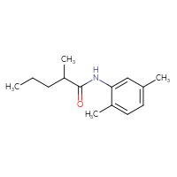Chemical structure of N-(2,5-dimethylphenyl)-2-methylpentanamide - CSSB00048963601