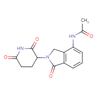 Chemical structure of N-[2-(2,6-dioxopiperidin-3-yl)-1-oxo-2,3-dihydro-1H-isoindol-4-yl]acetamide - CSSB00102514080