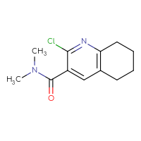 Chemical structure of 2-chloro-N,N-dimethyl-5,6,7,8-tetrahydroquinoline-3-carboxamide - CSSB01046928920
