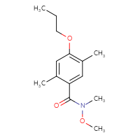 Chemical structure of N-methoxy-N,2,5-trimethyl-4-propoxybenzamide - CSSB21151593644