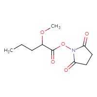 Chemical structure of 2,5-dioxopyrrolidin-1-yl 2-methoxypentanoate - CSSB17484213805