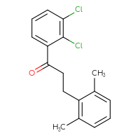 Chemical structure of 1-(2,3-dichlorophenyl)-3-(2,6-dimethylphenyl)propan-1-one - CSSB00020571523