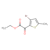 Chemical structure of ethyl 2-(3-bromo-5-methylthiophen-2-yl)-2-oxoacetate - CSSB00012254739
