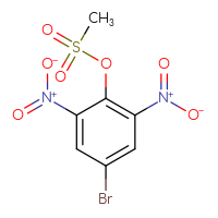 Chemical structure of 4-bromo-2,6-dinitrophenyl methanesulfonate - CSSB02130312792