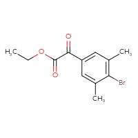Chemical structure of ethyl 2-(4-bromo-3,5-dimethylphenyl)-2-oxoacetate - CSSB02498183602